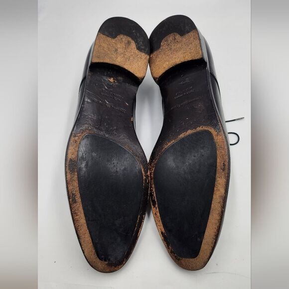 Ermegenegildo Zegna mens black leather lace - up dress loafers Sz 13 D main image 4